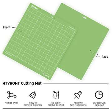 HTVRONT Standard Grip Cutting Mat for Cricut, 6 Pack Cutting Mat 12x12 for Cricut Explore Air 2/Air/One/Maker， Standard Adhesive Sticky Quilting Cutting Mats Replacement Accessories for Cricut