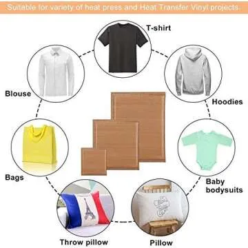 Aonesy 10 Pack Heat Press Pillow Bundle - Includes 4 Transfer Pillows, 4 Teflon Sheets and 2 Roll of Tape for Heat Press Printing and Vinyl Projects