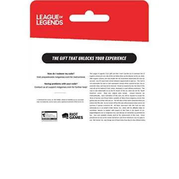 League of Legends $10 Gift Card - Enhance Your Gaming Experience!