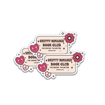 STICKYAME 3pcs Sm*tty Romance Sticker, Book Club Decal, Reader Waterproof Vinyl Sticker for Laptop, ...