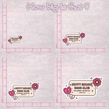 STICKYAME 3pcs Sm*tty Romance Sticker, Book Club Decal, Reader Waterproof Vinyl Sticker for Laptop, Phone, Water Bottles, Skateboard, Multi Color, Outdoor Use