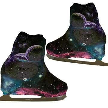 Victoria's Challenge Ice Skate Boot Cover VCBC01 red Pink Royal 1 Pair Navy Polyester Galaxy