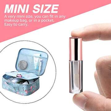 AMORIX Mini Lip Gloss Tubes - 50PCS Travel Containers