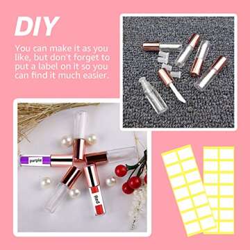 AMORIX Mini Lip Gloss Tubes - 50PCS Travel Containers