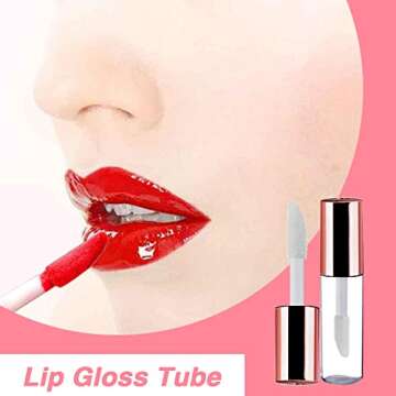 AMORIX Mini Lip Gloss Tubes - 50PCS Travel Containers