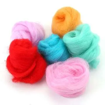 Tosnail 250 Grams/8.8 oz Wool Roving Felting Wool Wool Yarn Wool Felt for Needle Felting Craft, 50 Colors