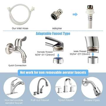 Giantex Full-Automatic Washing Machine Portable Washer and Spin Dryer 7.7 lbs Capacity Compact Laund...