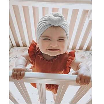Baby Turban Newborn Turbans for Baby Girls Head Wraps Bow Hats for Newborns Baby Beanie Hats Headraps