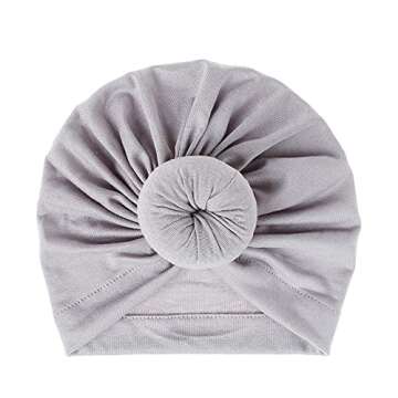 Baby Turban Newborn Turbans for Baby Girls Head Wraps Bow Hats for Newborns Baby Beanie Hats Headraps