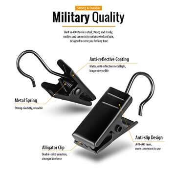 Teenitor Stainless Steel Curtain Clips for Versatile Hanging Solutions