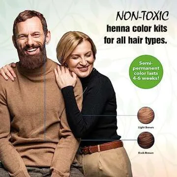 Light Mountain Henna Hair Color & Conditioner, Color the Gray - Black Hair Dye for Men/Women, 2-Step Chemical-Free, Semi-Permanent Hair Color for White, Gray, and Blonde Hair, 7 Oz (Pack of 2)