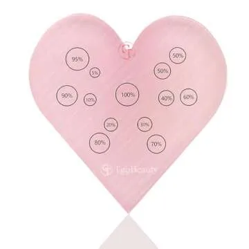 TgoBeauty Heart Cosmetic Makeup Palette Eyebrow Color Mix Ratio Tool Heart Nail Art Cosmetic Makeup Palette for Eye Brow Lip Permanent Makeup (Pink Heart Color Ratio Tool)