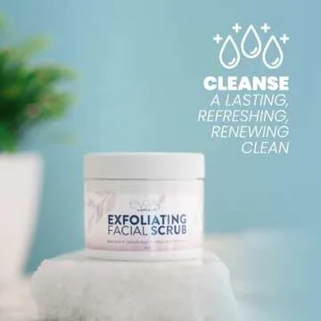 Eva Naturals Microdermabrasion Face Exfoliator and Facial Scrub - Exfoliating Facial Cleanser With Aloe, Willow Bark, Salicylic Acid - Face Wash (2 oz)