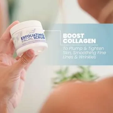 Eva Naturals Microdermabrasion Face Exfoliator and Facial Scrub - Exfoliating Facial Cleanser With Aloe, Willow Bark, Salicylic Acid - Face Wash (2 oz)