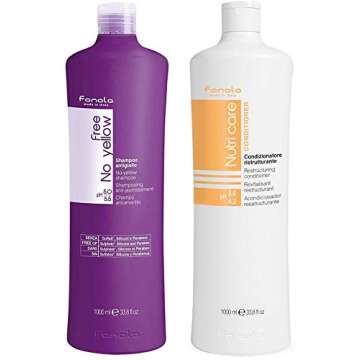 Fanola Vegan No Yellow Shampoo & Conditioner 1000 ml Best Hair Care