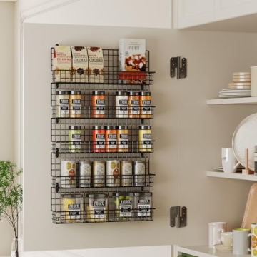 X-cosrack 5-Tier Spice Rack Organizer for Kitchen Storage