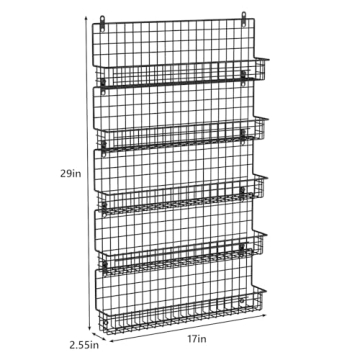 X-cosrack 5-Tier Spice Rack Organizer for Kitchen Storage