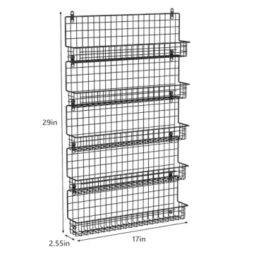 X-cosrack 5-Tier Spice Rack Organizer for Kitchen Storage