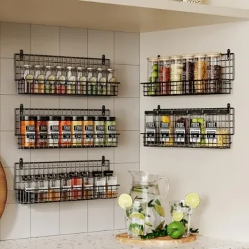 X-cosrack 5-Tier Spice Rack Organizer for Kitchen Storage