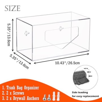 Aphbrada Acrylic Trash Bag Dispenser for Easy Access and Organization