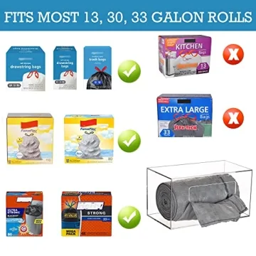 Aphbrada Acrylic Trash Bag Dispenser for Easy Access and Organization