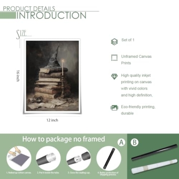 Vintage Halloween Canvas Wall Art for Festive Decor