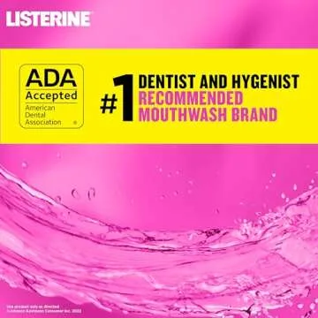 Listerine Smart Rinse Kids Mouthwash, ADA Accepted, Alcohol-Free Anticavity Sodium Fluoride Mouthwas...