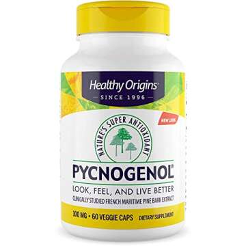 Healthy Origins Pycnogenol 100 mg - Premium Pine Bark Extract - French Maritime Pine Bark Extract fo...