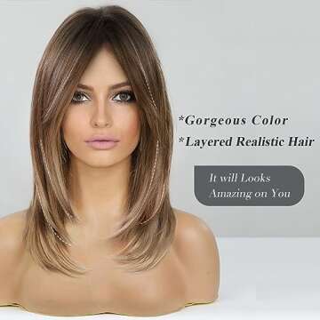 Premium HAIRCUBE Layered Wigs for Women - Versatile and Comfortable Synthetic Hairstyles