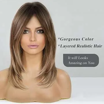Premium HAIRCUBE Layered Wigs for Women - Versatile and Comfortable Synthetic Hairstyles