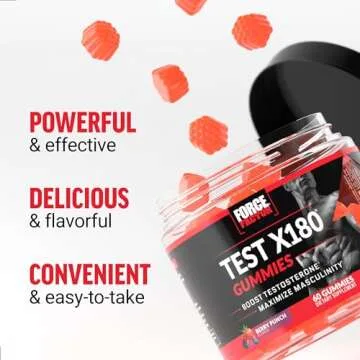 Force Factor Test X180 Gummies - Powerful Testosterone Booster