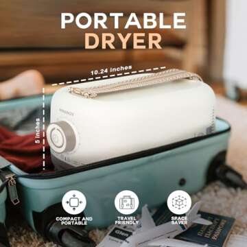 Minanov Portable Clothes Dryer - Ideal for Travel, RVs, and Small Spaces