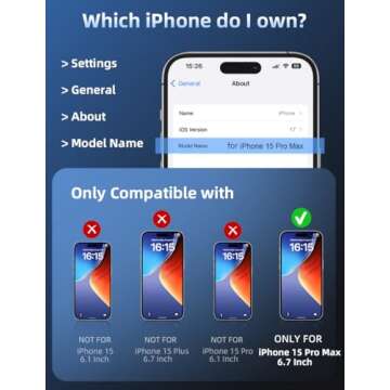 ruwa Screen Protector for iPhone 15 Pro Max [6.7 Inch] [3-Pack] Tempered Glass Film with Easy Instal...