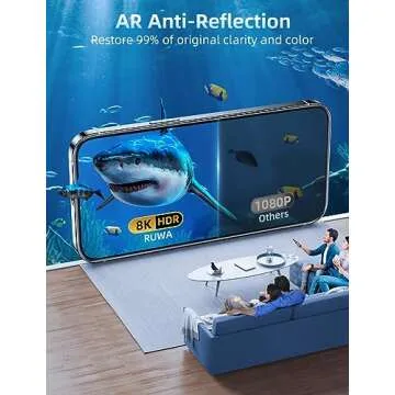 ruwa Screen Protector for iPhone 15 Pro Max [6.7 Inch] [3-Pack] Tempered Glass Film with Easy Installation Frame, Ultra HD, 9H Hardness, Scratch Resistant, Case Friendly