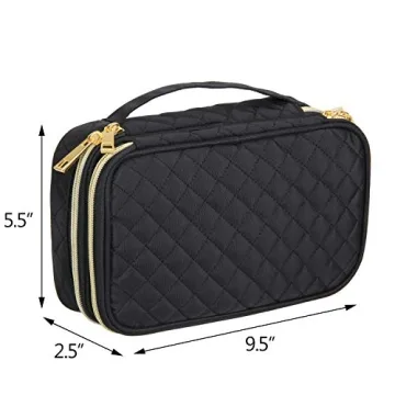 Teamoy Quilted Double Layer Jewelry Organizer for Travel