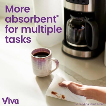 Viva Multi-Surface Cloth Paper Towels, Task Size - 12 Super Rolls (2 Packs of 6) - 81 Sheets Per Roll