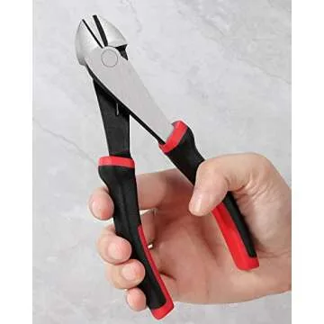 IGAN 7-inch Wire Cutters, Spring-loaded Side Cutters Dikes, Ultra Tough and Durable Diagonal Cutting Pliers in CRV Steel, Heavy Duty Cutting Pliers for Electrical, Artificial Flowers and Homes