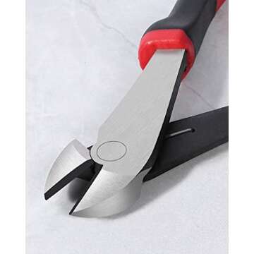 IGAN 7-inch Wire Cutters, Spring-loaded Side Cutters Dikes, Ultra Tough and Durable Diagonal Cutting Pliers in CRV Steel, Heavy Duty Cutting Pliers for Electrical, Artificial Flowers and Homes