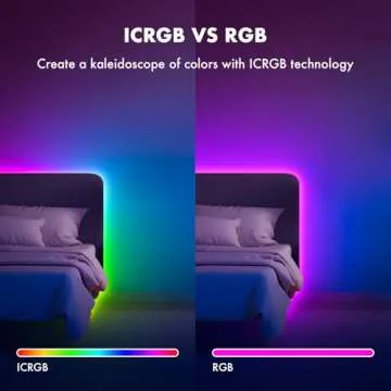 ERBTY Led Lights for Bedroom, IC+RGB 100FT(2 Rolls of 50ft) Strip Lights, 44Key Remote with App Control, Music Sync Color Changing Lights for Room Decor Party