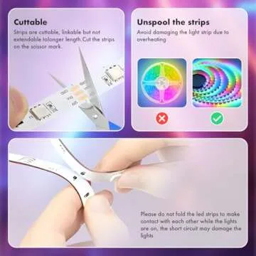 ERBTY Led Lights for Bedroom, IC+RGB 100FT(2 Rolls of 50ft) Strip Lights, 44Key Remote with App Control, Music Sync Color Changing Lights for Room Decor Party