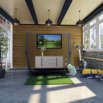 OptiShot 2 Golf Simulator for Home with Net and Mat | Golf in A Box