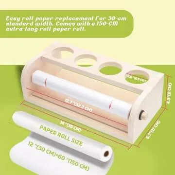 Arfetigo Kids Art Easel with Paper Roll Dispenser - Desktop Easel for Kids - Premium Set (Blue)