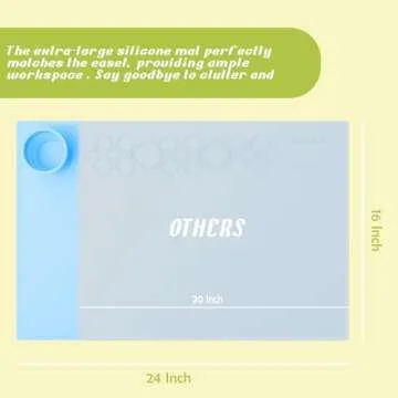 Arfetigo Kids Art Easel with Paper Roll Dispenser - Desktop Easel for Kids - Premium Set (Blue)