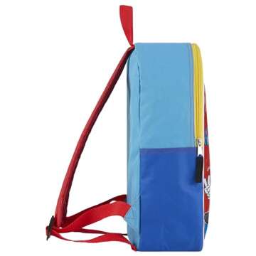 Disney Mickey Mouse Backpack for Kids 15” | Cute Mickey Mouse Bookbag for Boys | Padded Straps & Large Zip Compartment | Mickey Mouse Back to School Supplies