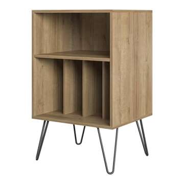 Elegant Novogratz Concord Turntable Stand for Vinyl Records