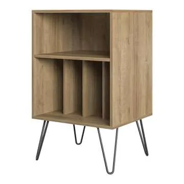 Elegant Novogratz Concord Turntable Stand for Vinyl Records