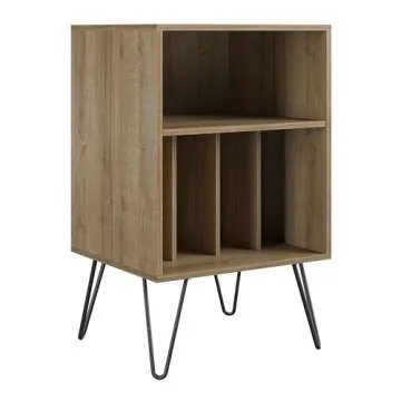 Elegant Novogratz Concord Turntable Stand for Vinyl Records