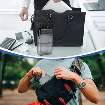 Honeydak 2 Pcs Portable Flat Water Bottle for Travel