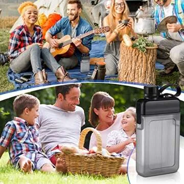 Honeydak 2 Pcs Portable Flat Water Bottle for Travel