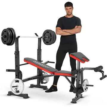 OPPSDECOR 650lb Adjustable Weight Bench for Home Gym